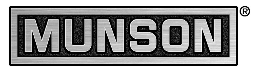 Munson embossed metal logo plaque