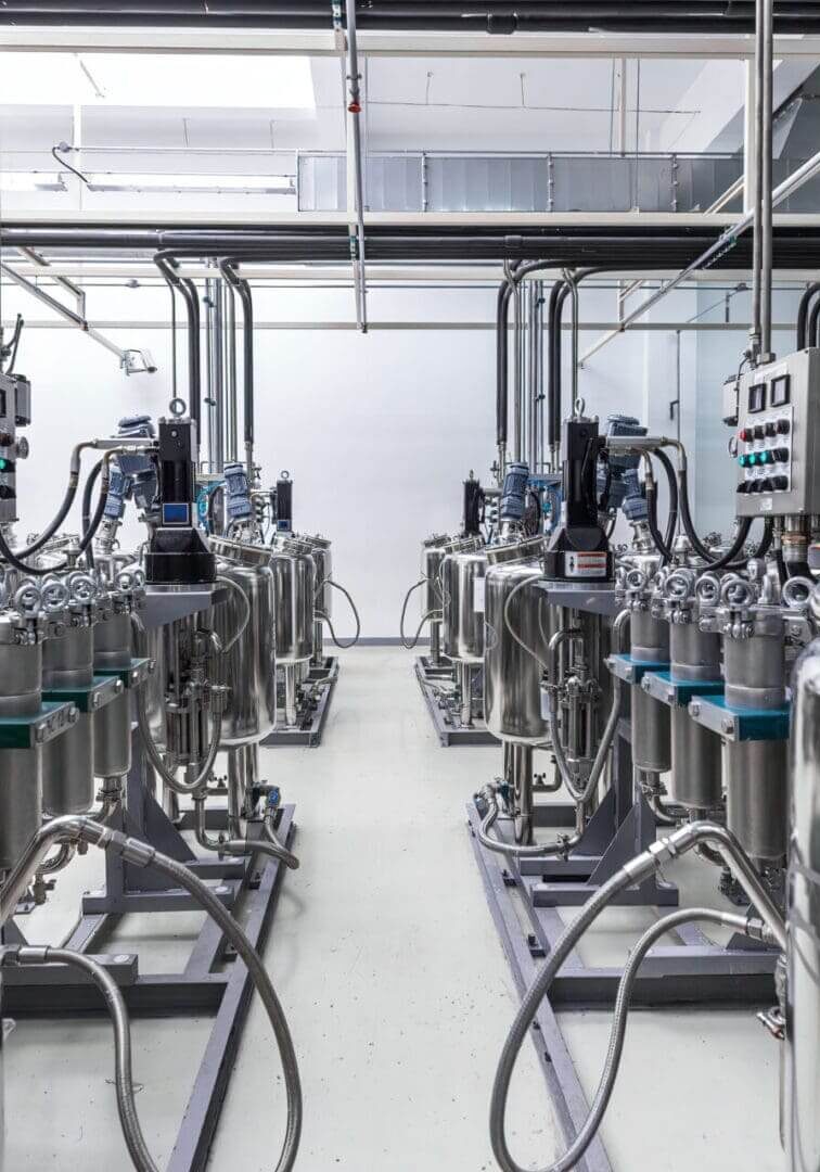Pharmaceutical stainless steel reactors in production facility